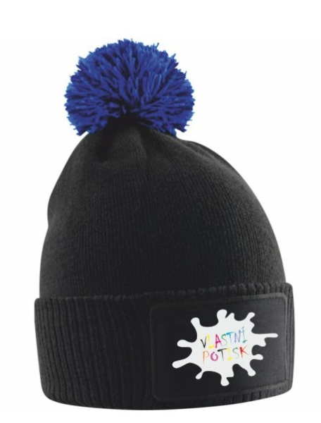 Dětská zimní čepice s bambulí a vlastním potiskem2